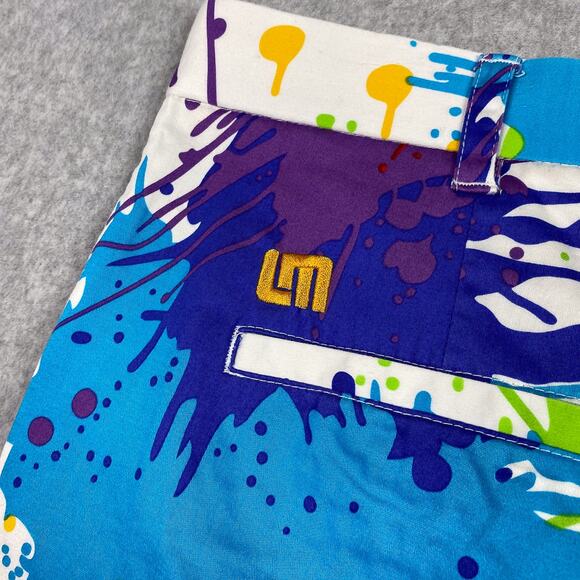 Loudmouth Golf Shorts Mens 36 Paint Splatter All Over Print - Picture 7 of 9